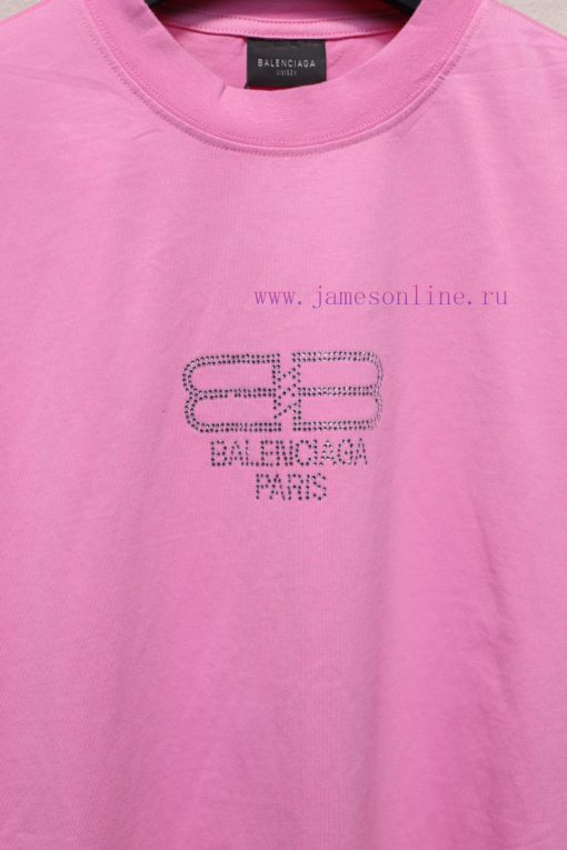 𝐁 A 𝐋 EN 𝐂 IA 𝐆 A Classic Chest Double B Hot Diamond T-shirt Short Sleeve240g Fabric Process Wa ax9nlejg - Image 5