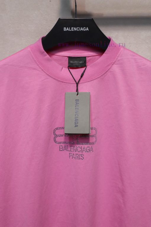 𝐁 A 𝐋 EN 𝐂 IA 𝐆 A Classic Chest Double B Hot Diamond T-shirt Short Sleeve240g Fabric Process Wa ax9nlejg - Image 7