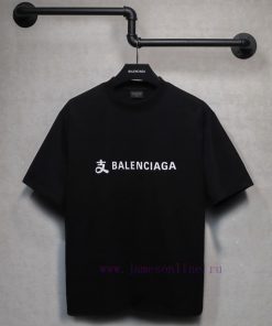 𝐁 A 𝐋 EN 𝐂 IA 𝐆 A Alipay Co Branded Paris Alphabet Short Sleeved T-shirt240 Gram Weight Washing 8yxhmb43