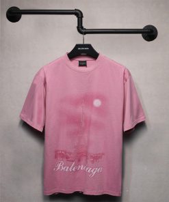 𝐁 A 𝐋 EN 𝐂 IA 𝐆 A Balenciaga Tower Night View Short Sleeved T-shirtThe Weight Of 240g Is Matche 36njngtg