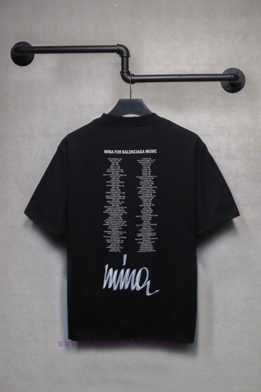 𝐁 A 𝐋 EN 𝐂 IA 𝐆 A X Mina Limited Edition Music Short Sleeved T-shirtMusic Limited NFC Recogniti y3tecoq2 - Image 3