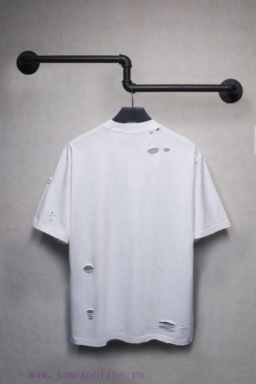𝐁 A 𝐋 EN 𝐂 IA 𝐆 A Chest Letter Straight Crack Printed Short Sleeve T-shirtWeighing 240 Grams It c30khhpa - Image 3
