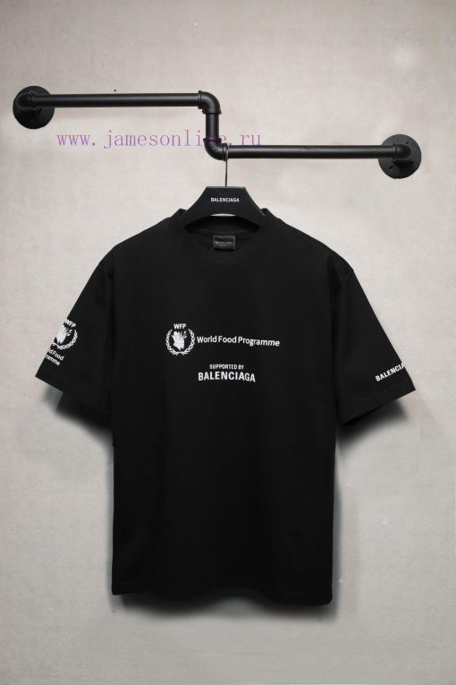 𝐁 A 𝐋 EN 𝐂 IA 𝐆 A 24ss World Food Program Summer Joint Short Sleeved T-shirtImported Suede Foam p4i0khku - Image 2