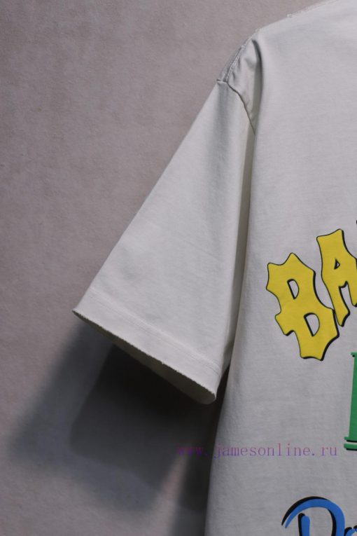 𝐁 A 𝐋 EN 𝐂 IA 𝐆 A New Chest Letter Foam Printed Short Sleeve T-shirt240 Gram Weight Abrasion Cu m6ik1p2i - Image 6