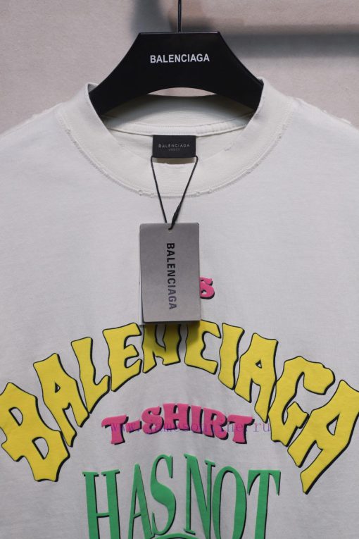 𝐁 A 𝐋 EN 𝐂 IA 𝐆 A New Chest Letter Foam Printed Short Sleeve T-shirt240 Gram Weight Abrasion Cu m6ik1p2i - Image 7