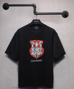 𝐁 A 𝐋 EN 𝐂 IA 𝐆 A 24ss Anweipu Short Sleeved T-shirtWeighing 240 Grams It Is Worn Cut And Aged apb9mn3t