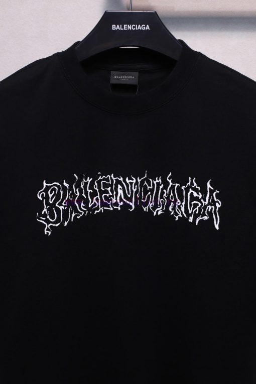 𝐁 A 𝐋 EN 𝐂 IA 𝐆 A Blurred Sanskrit Logo On Chest Short Sleeved T-shirt240 Gram Weight Washing W imt8p5ih - Image 9