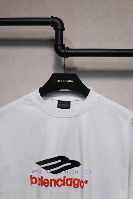 𝐁 A 𝐋 EN 𝐂 IA 𝐆 A Paris New 3m Logo Letter Embroidered Short Sleeved T-shirtWeighing 240 Grams fo247vdh - Image 4
