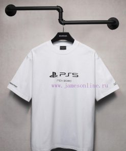 𝐁 A 𝐋 EN 𝐂 IA 𝐆 A PlayStation PS5 Letter Geometric Pattern Printed Short Sleeved T-shirt240 Gra d2zb6mf0
