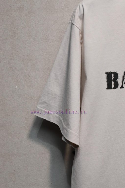 𝐁 A 𝐋 EN 𝐂 IA 𝐆 A Front And Rear Blurred Letter Logo Printed Short Sleeved T-shirt240 Gram Weig 1axi5zhm - Image 6