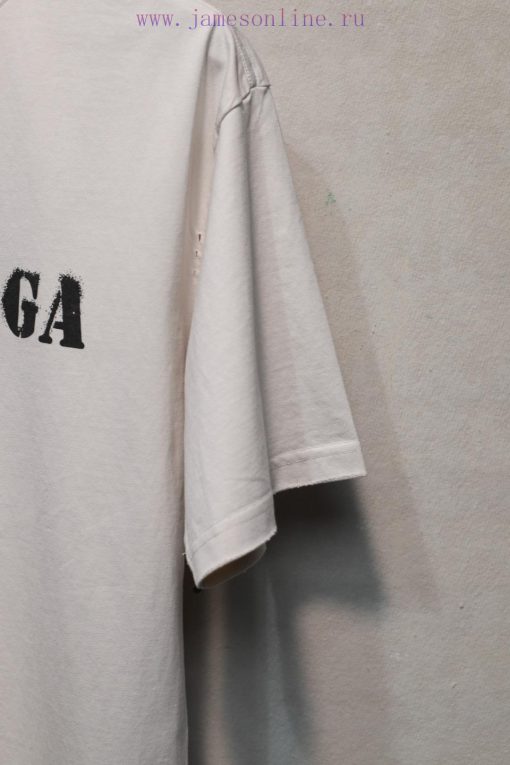 𝐁 A 𝐋 EN 𝐂 IA 𝐆 A Front And Rear Blurred Letter Logo Printed Short Sleeved T-shirt240 Gram Weig 1axi5zhm - Image 8