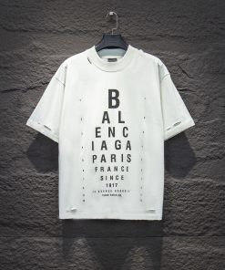 Style Number 5157Balenciaga Hole Print Short Sleeved T25ssZP Develops Color Printing Patterns F pa6baf9c
