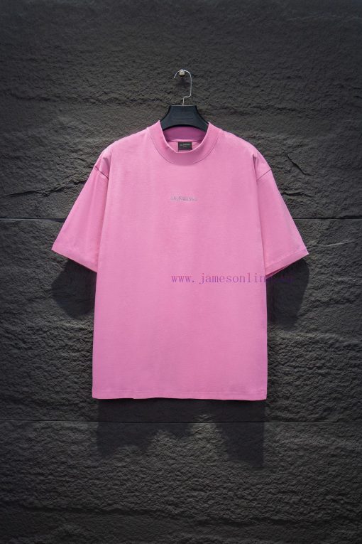 Style Number 5182BALENCIAGA Short Sleeved 25ssYB Woven And Dyed Fabric Color Hot Stamping Patte yg8ap7lt