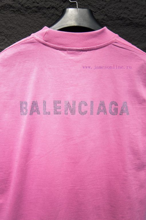 Style Number 5182BALENCIAGA Short Sleeved 25ssYB Woven And Dyed Fabric Color Hot Stamping Patte yg8ap7lt - Image 7