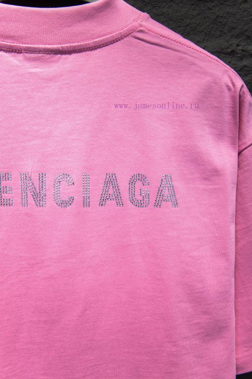 Style Number 5182BALENCIAGA Short Sleeved 25ssYB Woven And Dyed Fabric Color Hot Stamping Patte yg8ap7lt - Image 8