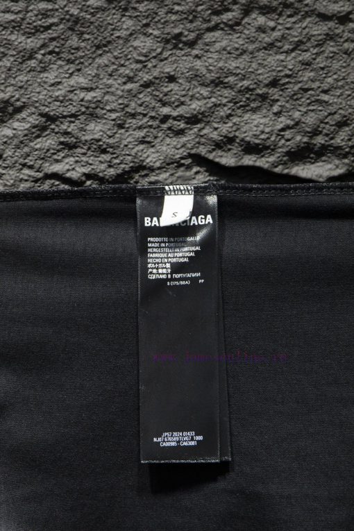 Style Number 5059BALENCIAGA Short Sleeved ShirtYB Woven And Dyed Fabric Color With Rhinestone S 3mpma5l1 - Image 9