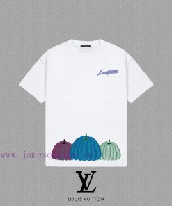 [Louis Vuitton]2025 FW Spring Summer New Lv Letter Printed Short Sleeved T-shirt 300g Double Ya fqcijq55