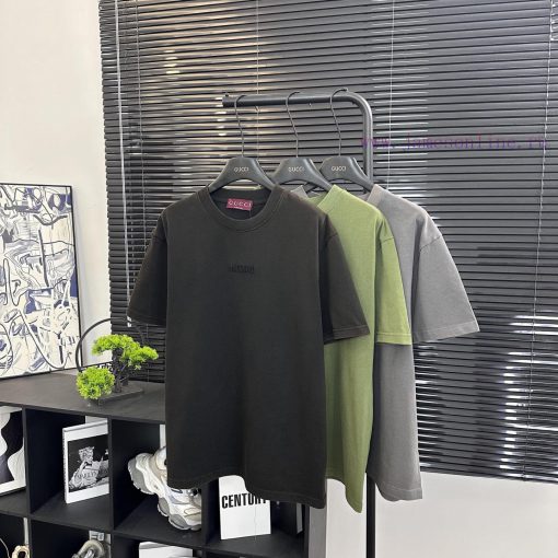 Gucci  Style Number G917 Gucci Official Website New Washed Letter Embroidered Short Sleeved Shi x6i3mx57