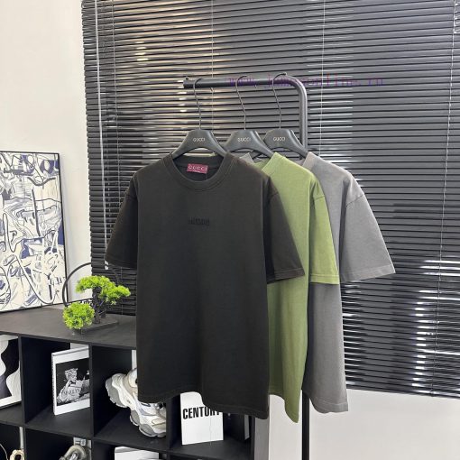 Gucci  Style Number G917 Gucci Official Website New Washed Letter Embroidered Short Sleeved Shi x6i3mx57 - Image 2