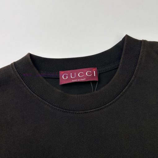 Gucci  Style Number G917 Gucci Official Website New Washed Letter Embroidered Short Sleeved Shi x6i3mx57 - Image 5