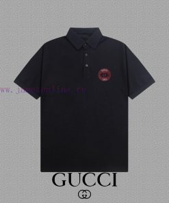 [Gucci Gucci]2025FW Short Sleeved Lapel Polo ShirtColor Black WhiteSize S-XXLUpdate Time: Febru r224tavw