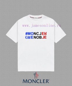 [MONCLER Mask]2025FW Short Sleeved T-shirt Logo Printed High-end 26s Double Yarn 300g FabricHea or607o2g