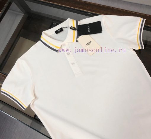 FENDI 2025 Spring/Summer Polo Shirt - Highly Acclaimed Unisex Business Casual Lapel Polo Shirt pvmdfk9j - Image 4