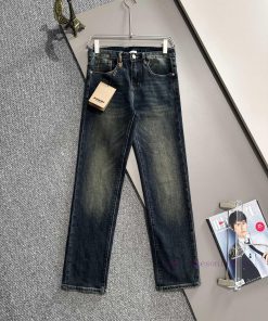 Burberry 2025 Four Seasons Slim Fit Jeans And Pants Made Of Imported Japanese Denim Plain Cotto wbkkqv5d