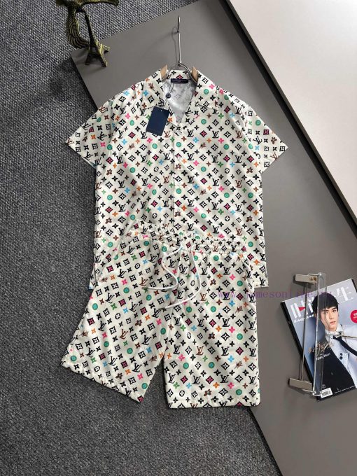 LV2025 Summer Classic Five Color Logo Design Full Print Set Made Of Lightweight Cotton With Ful 4uokb9kz - Image 2