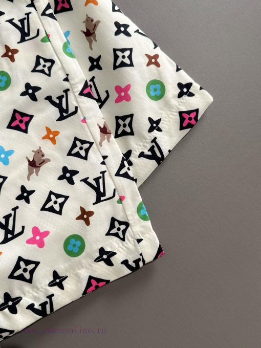 LV2025 Summer Classic Five Color Logo Design Full Print Set Made Of Lightweight Cotton With Ful 4uokb9kz - Image 7