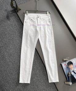 Dior 2025 Four Seasons New Product Embroidered Pocket Slimming Jeans And Pants Made Of Imported io58fcuf