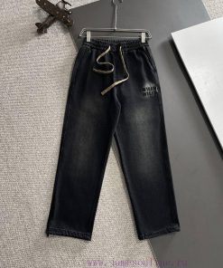 The Next Day MiuMiu Will Ship The New Elastic Band Casual Pants For Early Spring 2025. The Fabr r55wx7th