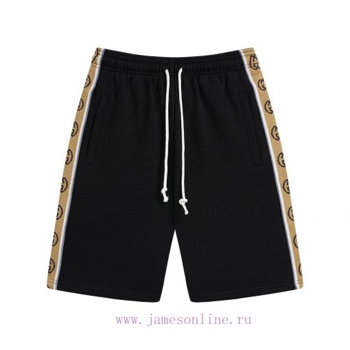 Gu 2025 Summer New Customized Pure Cotton Fabric 3M Reflective Ribbon Splicing Synchronized Men kgb00f52
