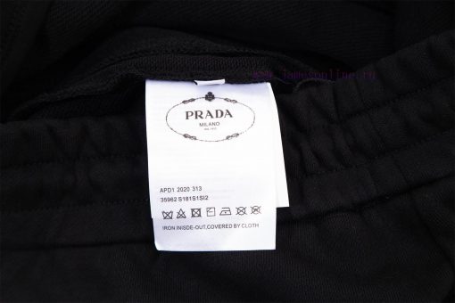 Pra 2025 Summer New Customized Pure Cotton Fabric Ribbon Splicing Customized Triangle Logo Men' dl4we2wk - Image 9
