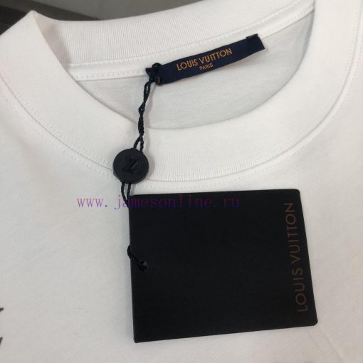 CLouis Vuitton/LV 25ss Same Style Round Neck Short Sleeved T-shirt - Couple Style - Customized q0rd76ep - Image 5
