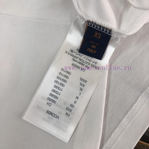 CLouis Vuitton/LV 25ss Same Style Round Neck Short Sleeved T-shirt - Couple Style - Chest Color 2911e7qk - Image 9