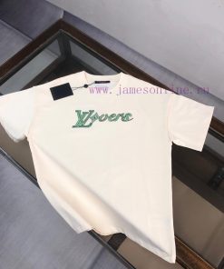 CLouis Vuitton/LV 25ss Same Style Round Neck Short Sleeved T-shirt~couple's Style~heavy Embroid gx5g4cls
