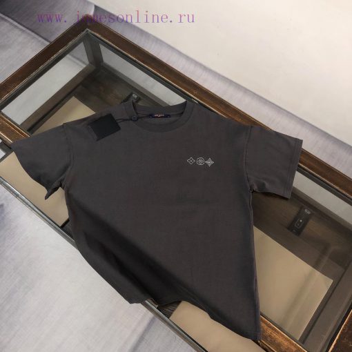 CLouis Vuitton/LV 25ss Same Style Round Neck Short Sleeved T-shirt~couple Style~front And Rear simkx0hp