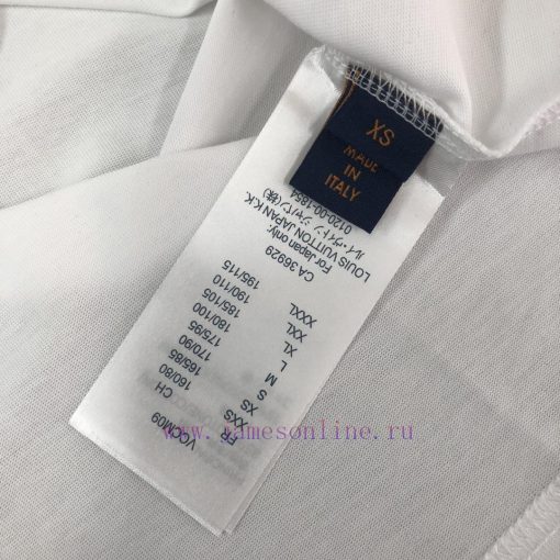 CLouis Vuitton/LV 25ss Same Style Round Neck Short Sleeved T-shirt - Couple Style - Front And B m8qp6ten - Image 9