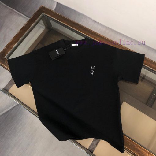 SAINT LAURENT/YSL 25ss Same Style Round Neck Short Sleeved T-shirt~Couple's Style~Simple Yet Lu cte5zfdm - Image 2