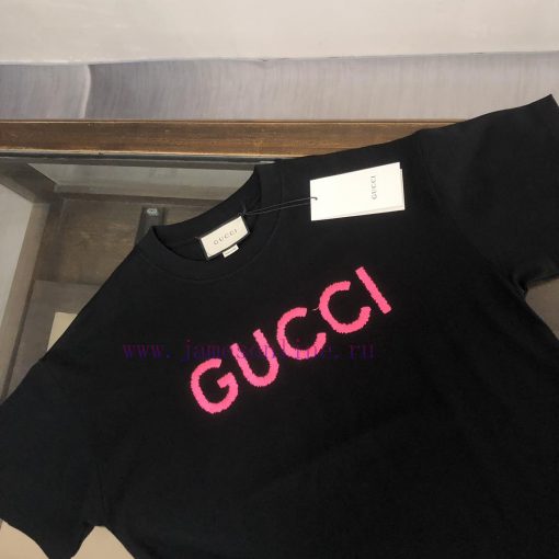 GUCCI 25 Three-dimensional Letter Embroidered Couple's Short Sleeved T-shirt~The Fabric Is Comf pk67i2w5 - Image 4