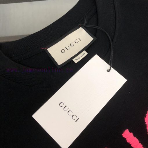GUCCI 25 Three-dimensional Letter Embroidered Couple's Short Sleeved T-shirt~The Fabric Is Comf pk67i2w5 - Image 5
