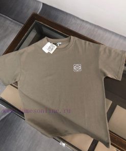 LOEWE 25ss Round Neck Short Sleeved T-shirt With Iconic Brand Logo Embroidery Embellishment Cus cxogxr2b