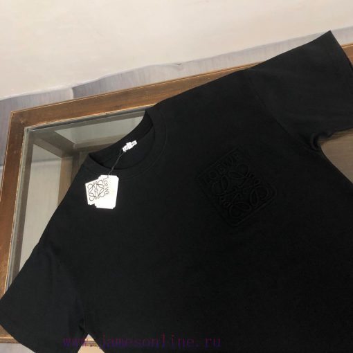 LOE * WE 25ss Same Style Round Neck Short Sleeved T-shirt~couple's Style~customized Cotton Fabr onjqmstb - Image 4
