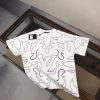 CLouis Vuitton/LV 25ss Same Style Round Neck Short Sleeved T-shirt~couple's Style~full Body Pri xsqs149j
