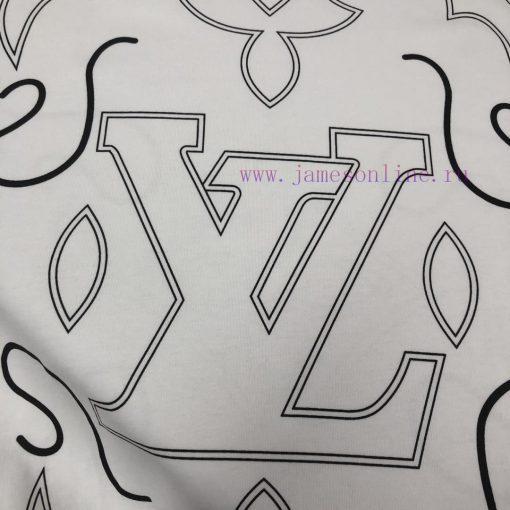 CLouis Vuitton/LV 25ss Same Style Round Neck Short Sleeved T-shirt~couple's Style~full Body Pri xsqs149j - Image 7