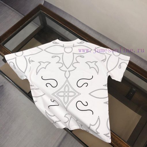 CLouis Vuitton/LV 25ss Same Style Round Neck Short Sleeved T-shirt~couple's Style~full Body Pri xsqs149j - Image 10