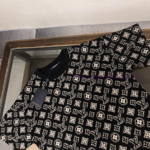 Louis Vuitton/LV 25ss Same Style Round Neck Short Sleeved T-shirt Custom Cotton Fabric~Thick Th expef67r - Image 4