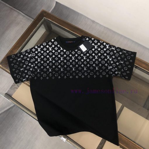Louis Vuitton/LV 25ss Same Style Round Neck Short Sleeved T-shirt Custom Cotton Fabric With Bra 8avie16a - Image 2