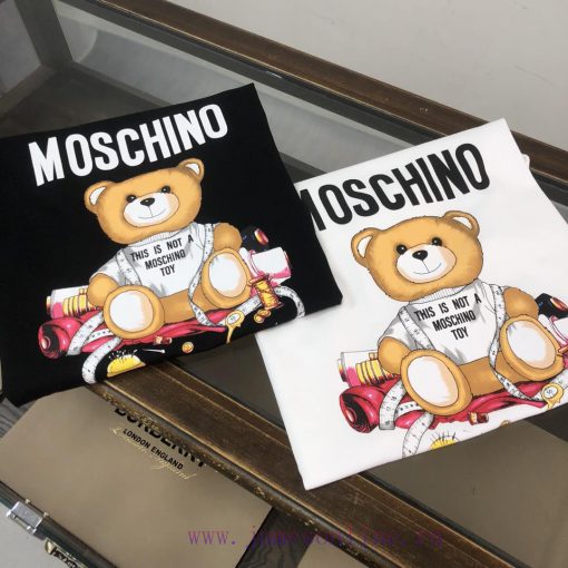 C ️ MOSCHINO 2025 Spring/Summer New Couple's Round Neck Short Sleeve T-shirt For Simultaneous S bk3rg02e - Image 3